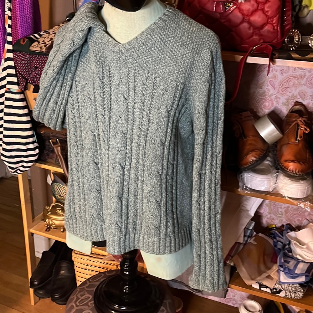 😄Vintage Cabela’s Large Cable Knit Sweater
